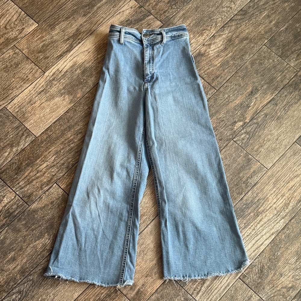 Zara Light Blue Flare & Wide Leg Jeans